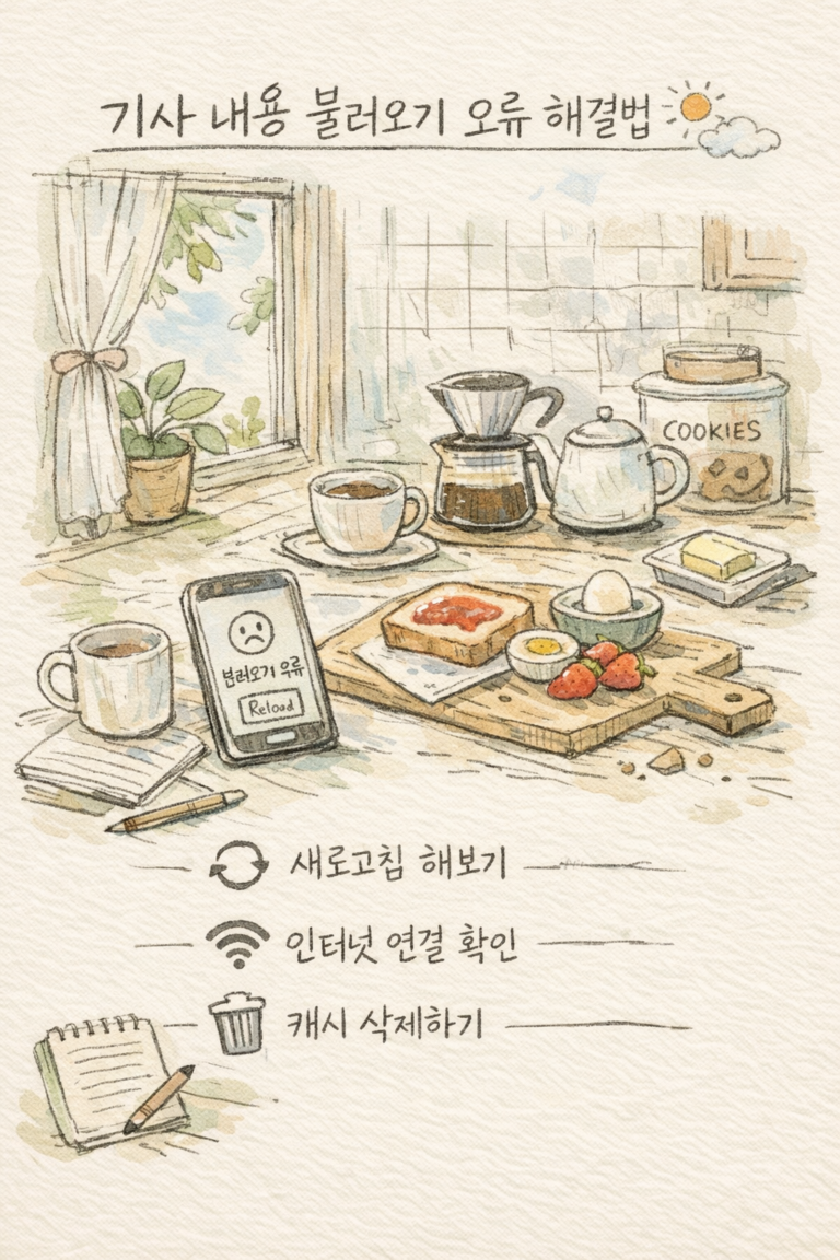 Read more about the article 기사 내용 불러오기 오류 해결법