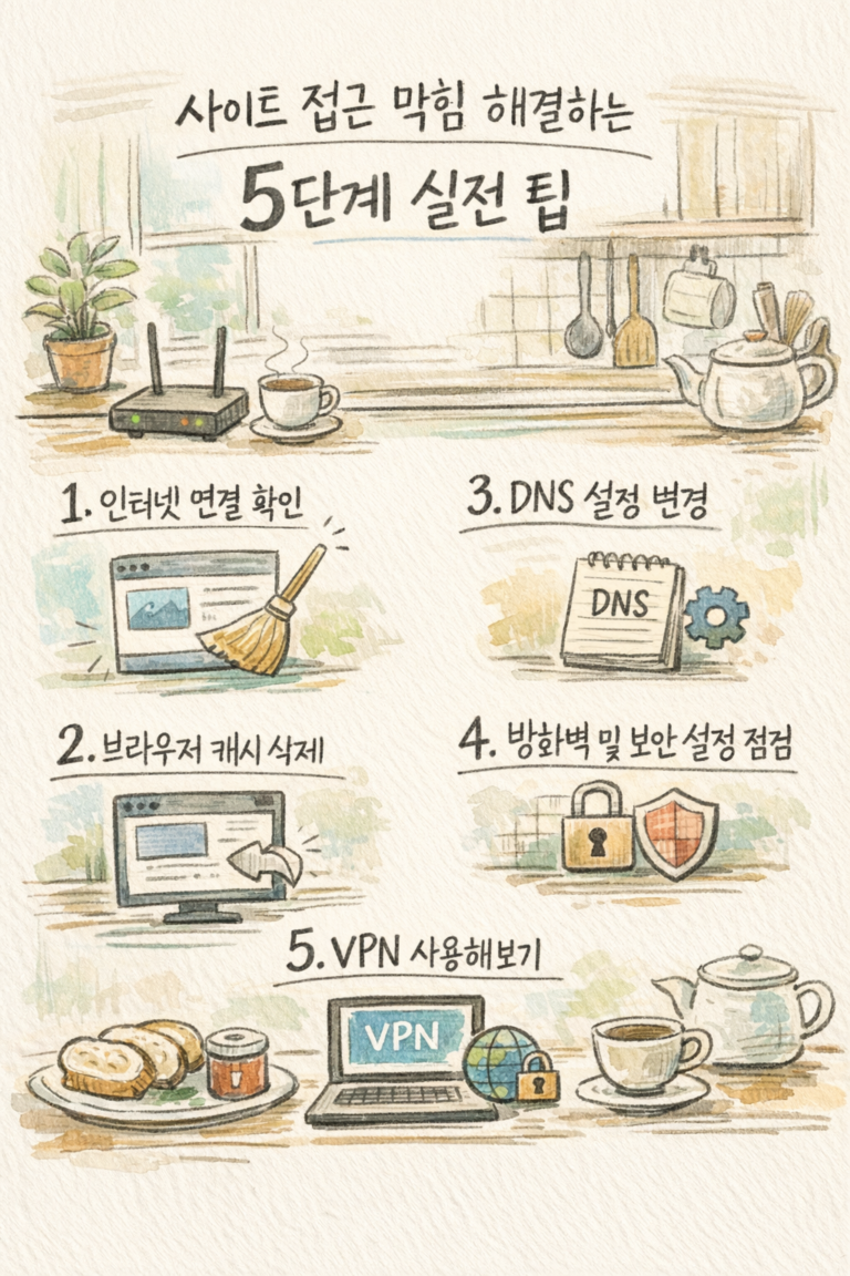 Read more about the article 사이트 접근 막힘 해결하는 5단계 실전 팁