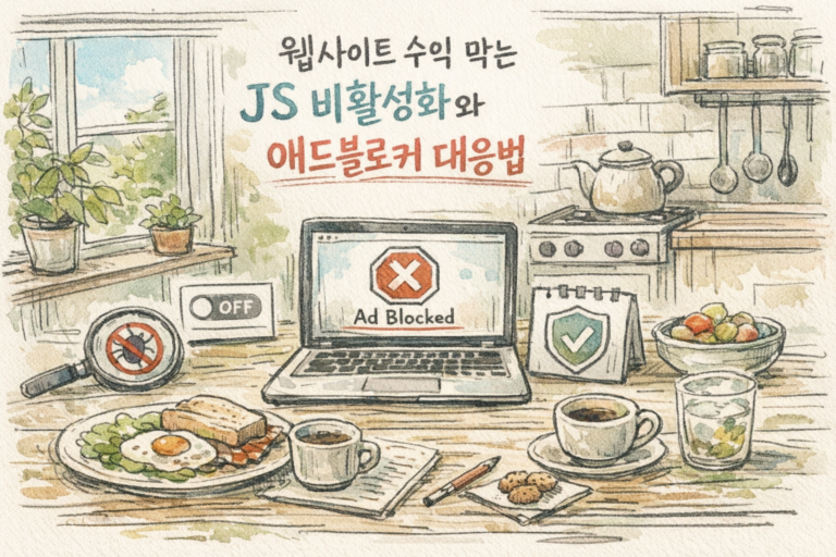 Read more about the article 웹사이트 수익 막는 JS 비활성화와 애드블로커 대응법