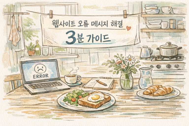 Read more about the article 웹사이트 오류 메시지 해결 3분 가이드